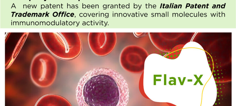 A new patent has been granted by the Italian Patent and Trademark Office, covering innovative small molecules with immunomodulatory activity